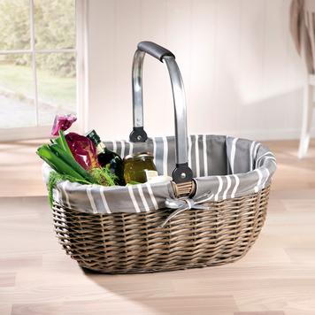 Shopping Basket "Grey Willow"