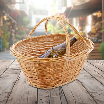 Solid Willow Shopping Basket "Nature"