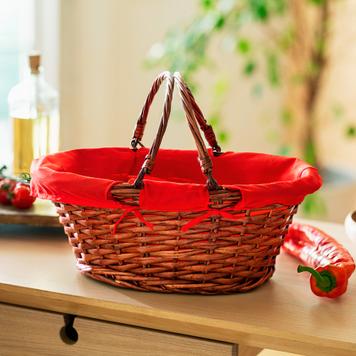 Shopping Basket "red / brown"